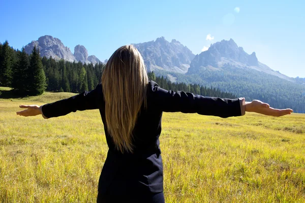 depositphotos 62800561 stock photo blond woman looking the mountains 1 - A Prosperidade dos Ímpios